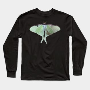 Luna Moth Top View Long Sleeve T-Shirt